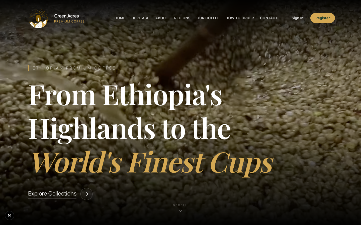 Greenacres Coffee Homepage