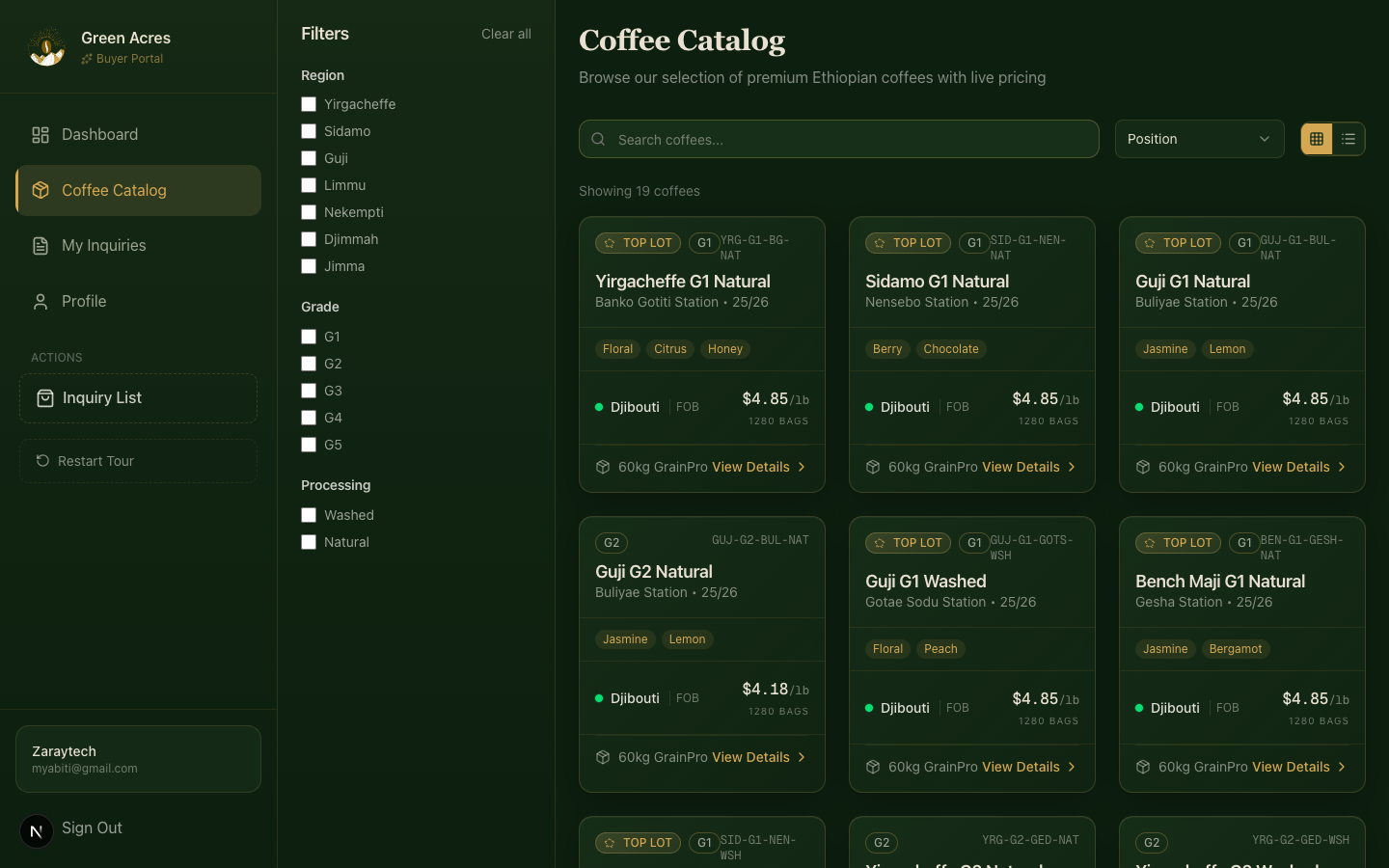 Coffee Catalog